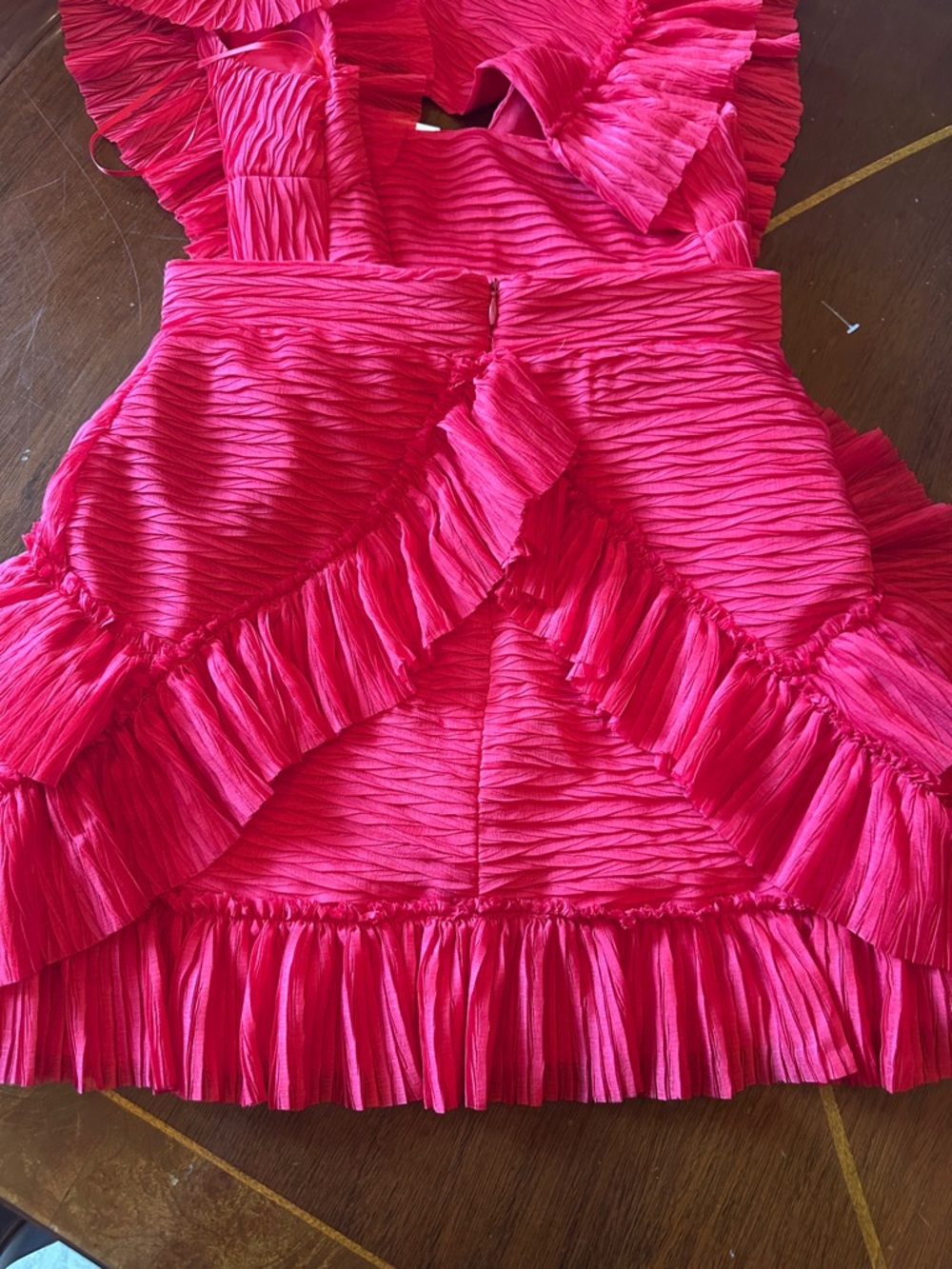 NWT Lena red Ruffled Two-Piece Set - Picture 6 of 6